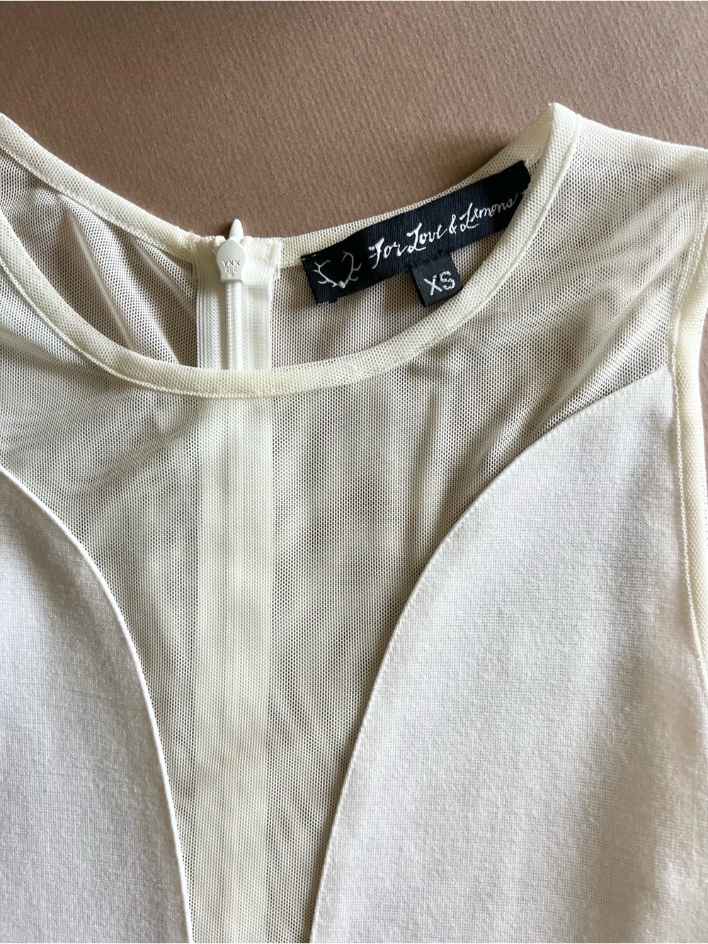 For Love And Lemons New Ivory Sheer Skater Dress - Picture 6 of 15